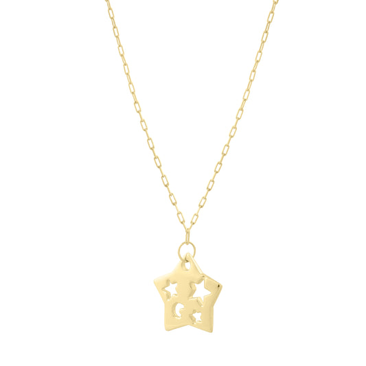 Royal Chain 14K Cutout Star Pendant C17055