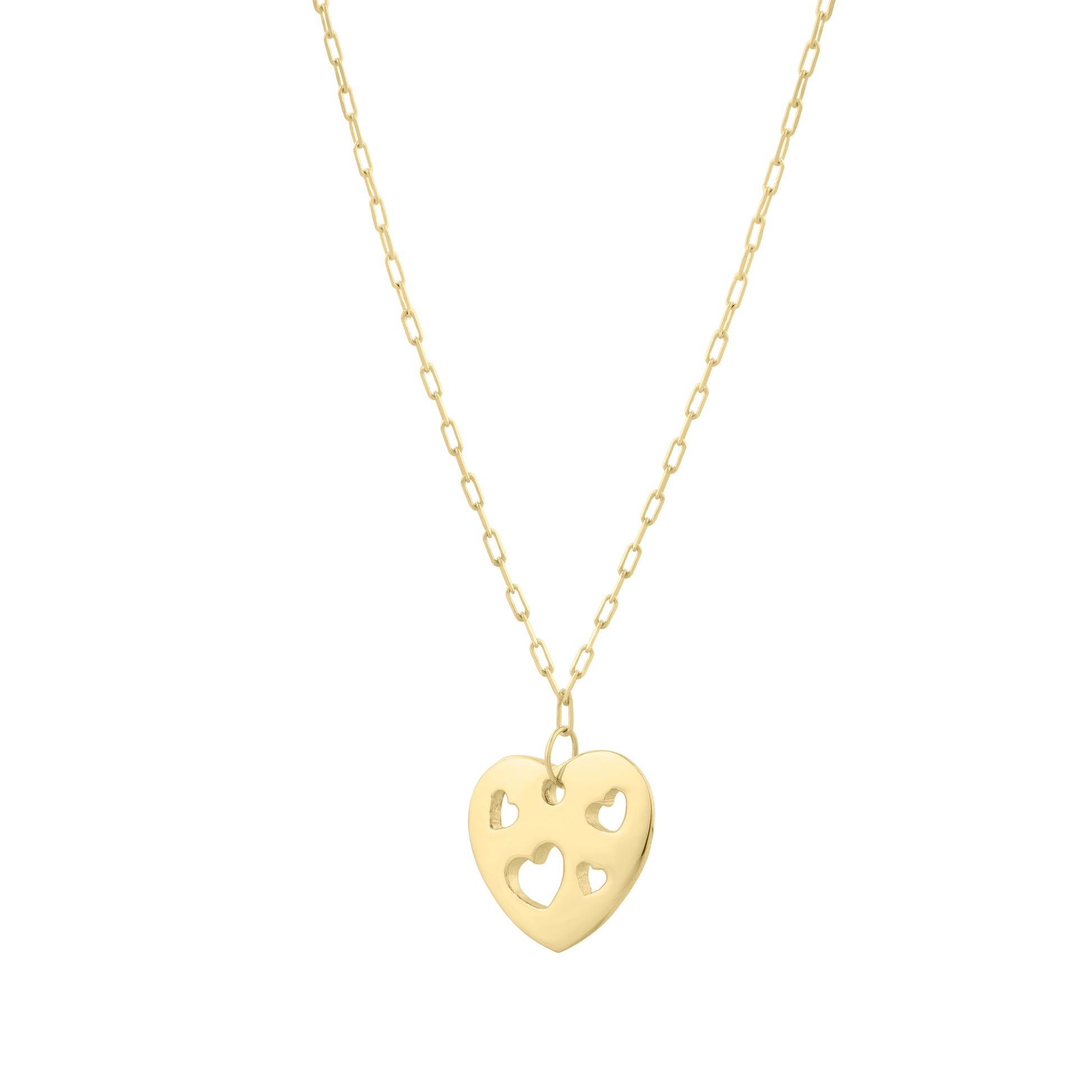 Royal Chain 14K Cutout Heart Pendant C17057