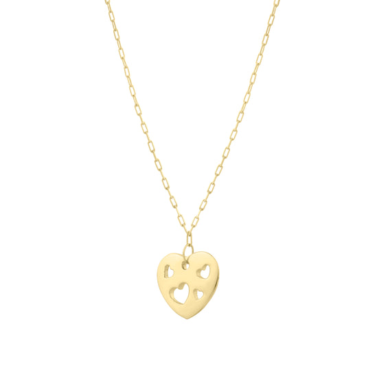 Royal Chain 14K Cutout Heart Pendant C17057