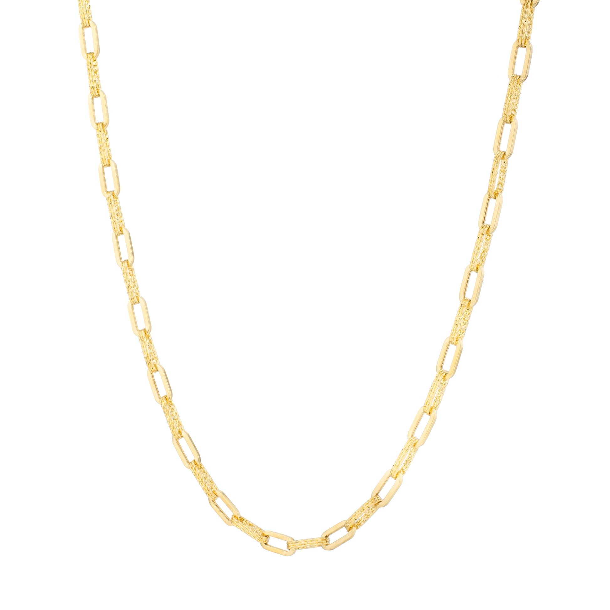 Royal Chain 14K 4mm Diamant√© Paperclip Necklace C17068