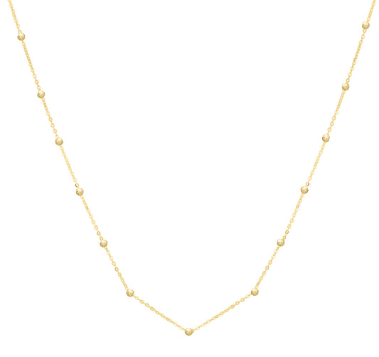 Royal Chain 14K Saturn Bead Chain Necklace C17114