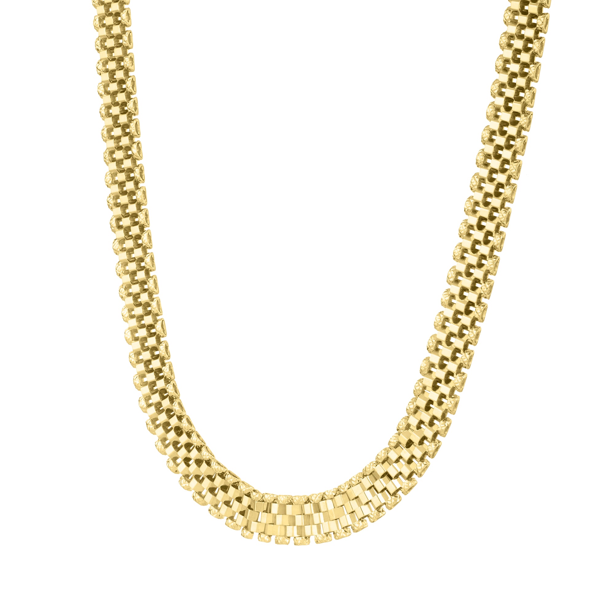 Royal Chain 14K Faceted Panther Link Necklace C17234