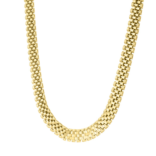Royal Chain 14K Faceted Panther Link Necklace C17234