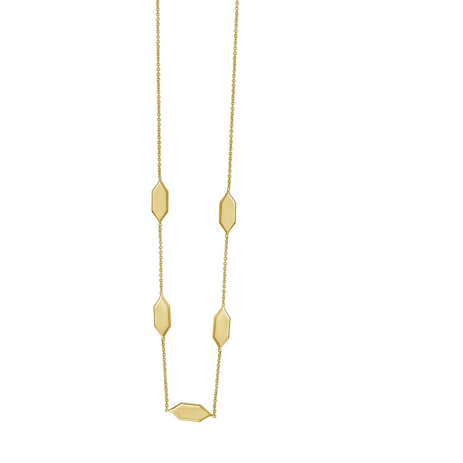 Royal Chain 14K Elongated Hexagon Link Necklace C1724