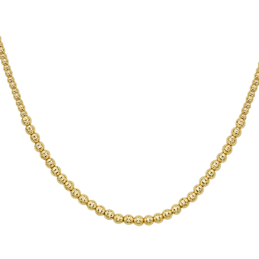 Royal Chain 14K Graduated Bead Necklace C17253