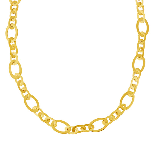 Royal Chain 14K Gold Large Oval Link Necklace C17900