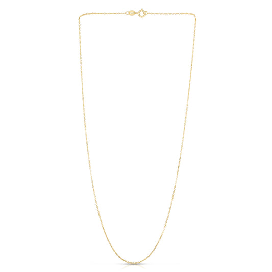 Royal Chain 14K Gold 1.1mm Diamond Cut Cable Chain CAB030