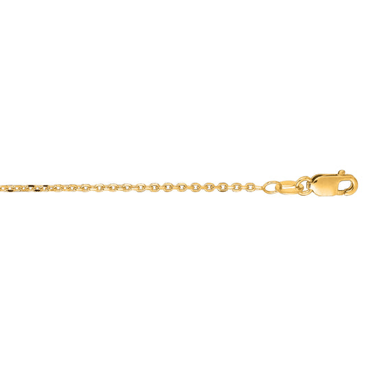 Royal Chain 14K Gold 1.3mm Diamond Cut Cable Chain CAB035