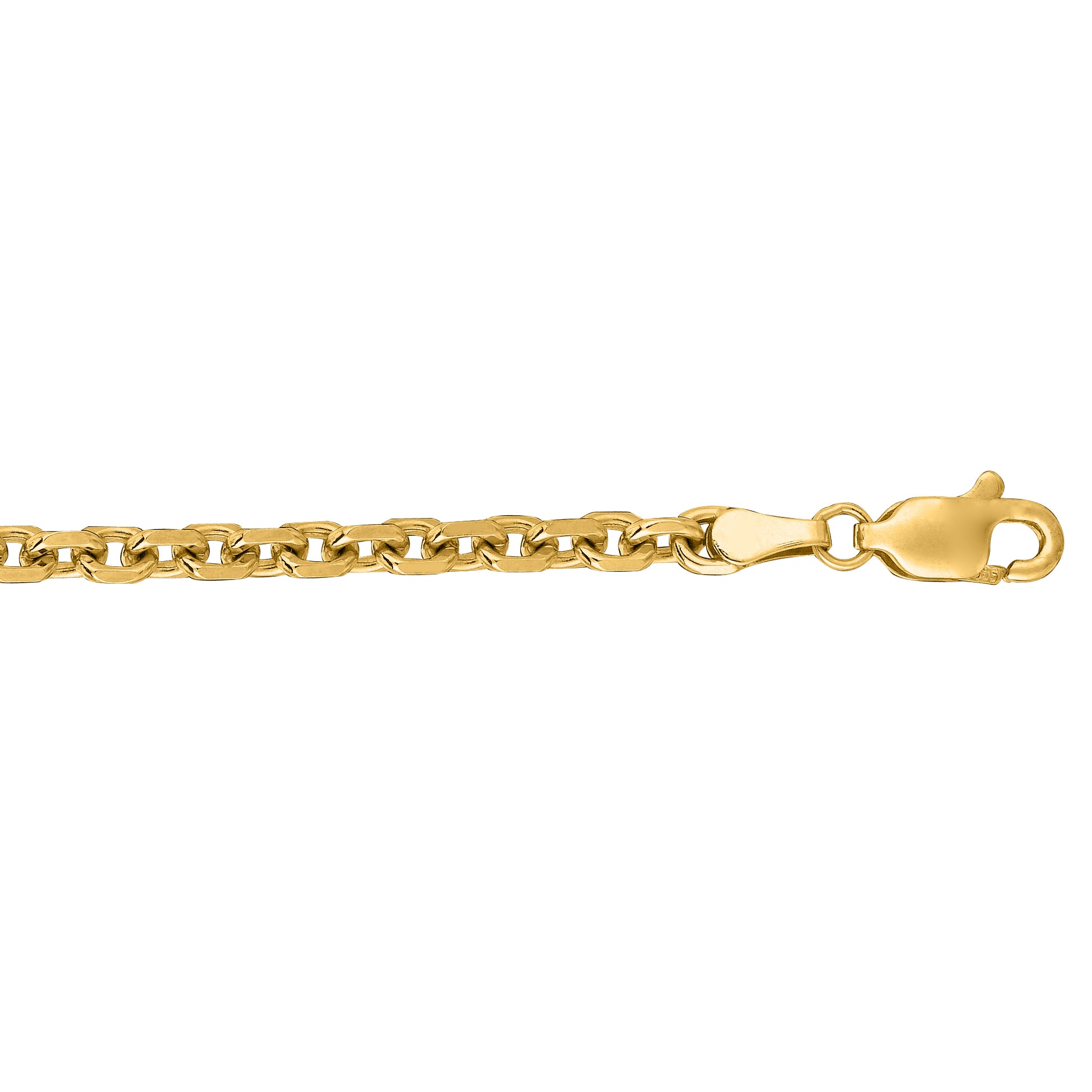 Royal Chain 14K Gold 3.7mm Diamond Cut Cable Chain CAB100