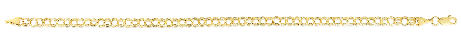 Royal Chain 14K Gold Mini Double Link Charm Bracelet CB500