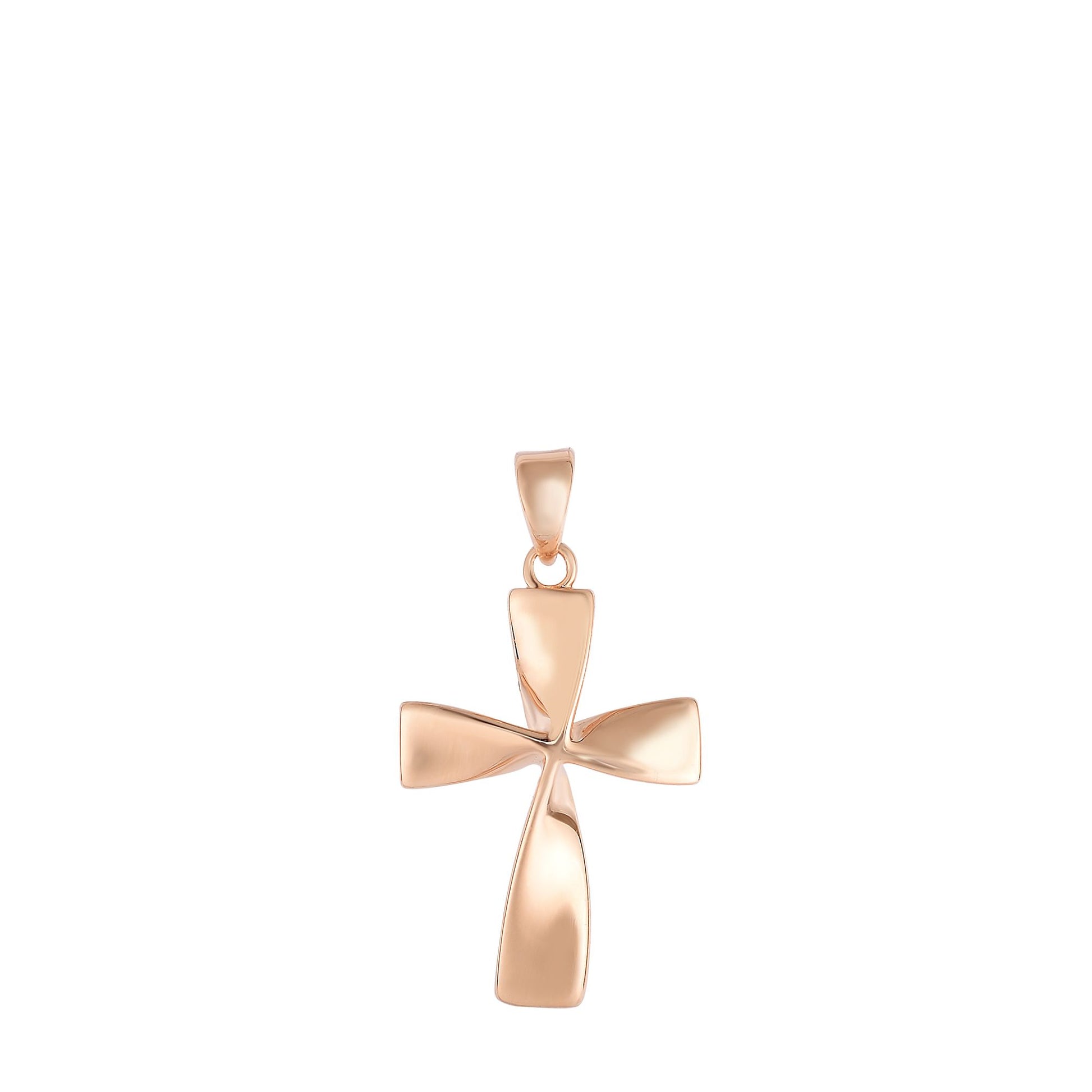 Royal Chain 14K Gold Twist Cross CH3134