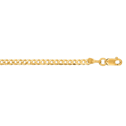 Royal Chain 14K Gold 2.6mm Comfort Curb Chain CURB060