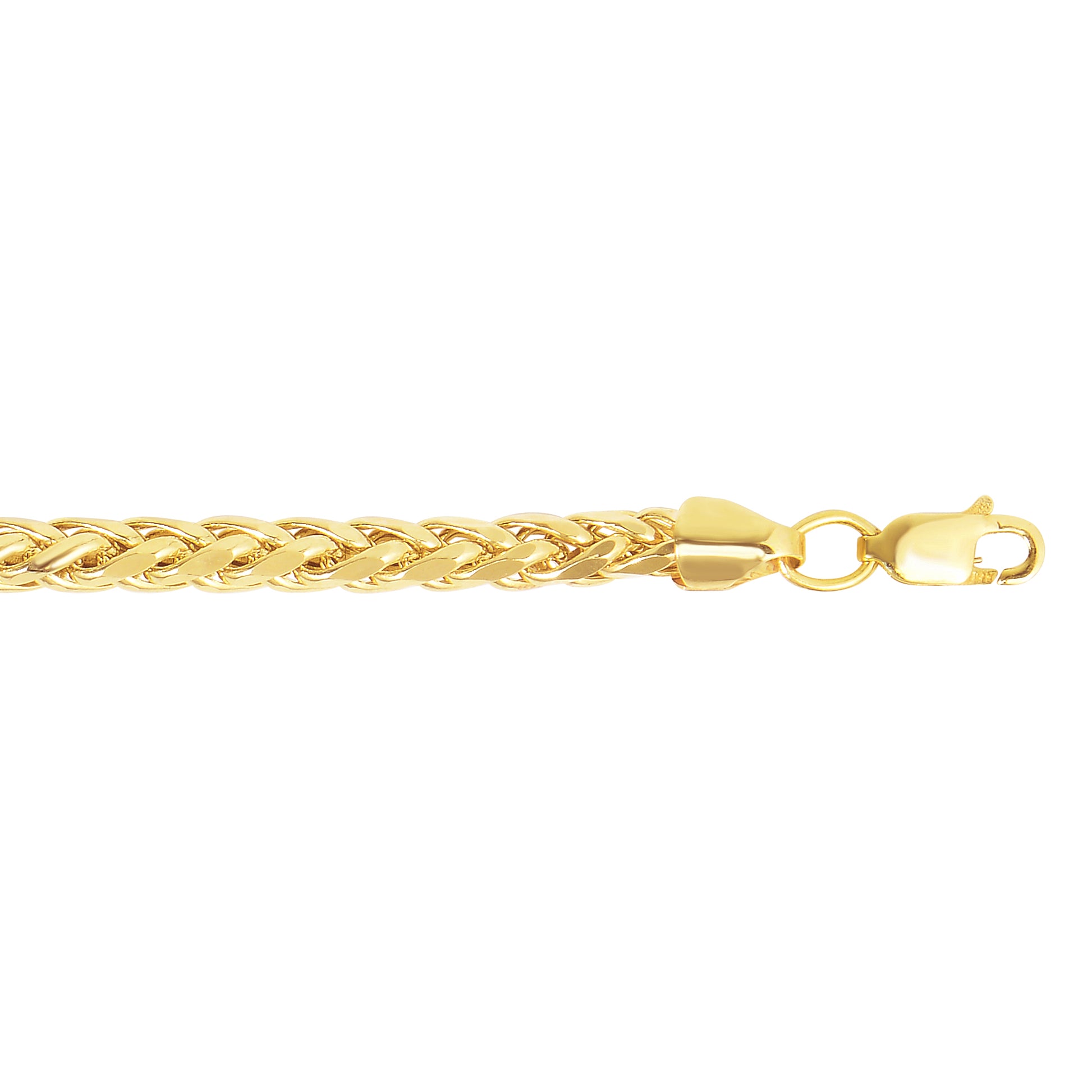 Royal Chain 14K Gold 4.1mm Diamond Cut Lite Round Wheat Chain DFR100