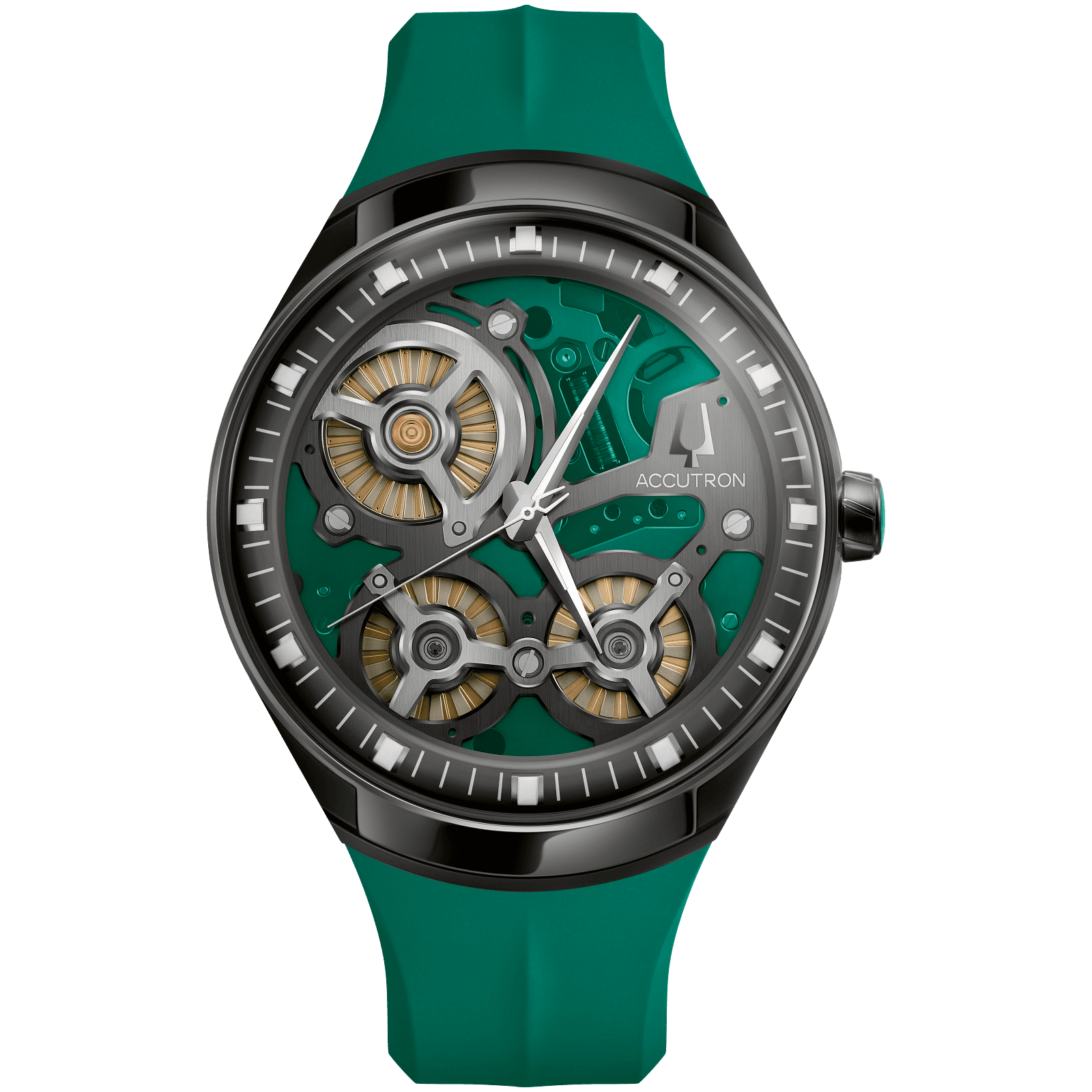 Accutron Stainless Steel Electrostatic Mens Watch 28A207