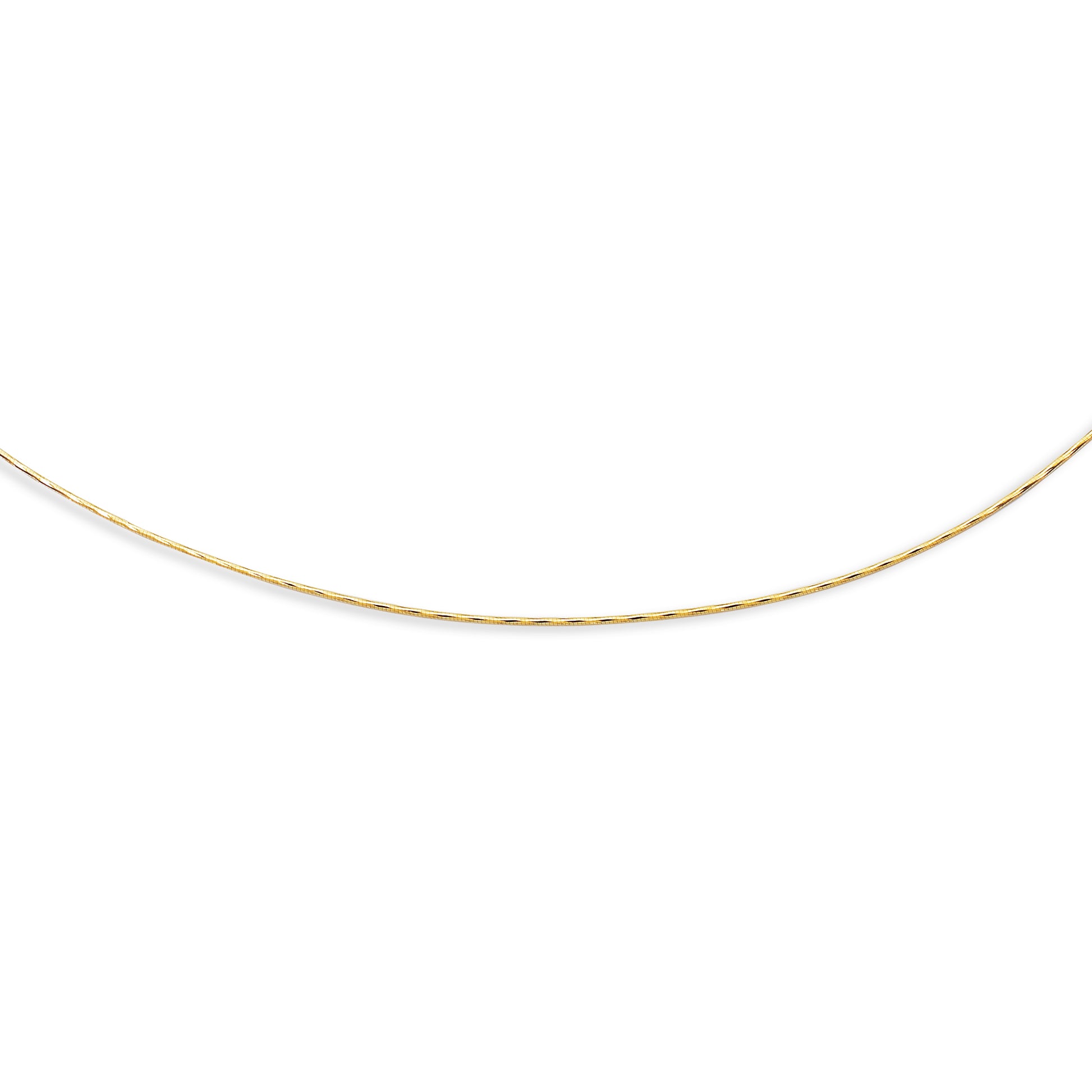 Royal Chain 14K Gold 1.5mm Round Omega with Screw Back Lock DRM120
