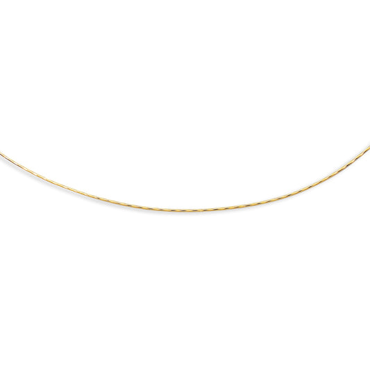 Royal Chain 14K Gold 1.5mm Round Omega with Screw Back Lock DRM120