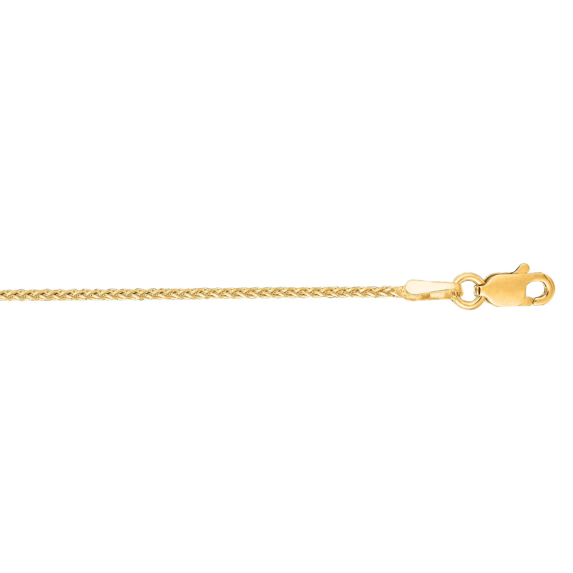 Royal Chain 14K Gold 1.1mm Diamond Cut Round Wheat Chain DRW30