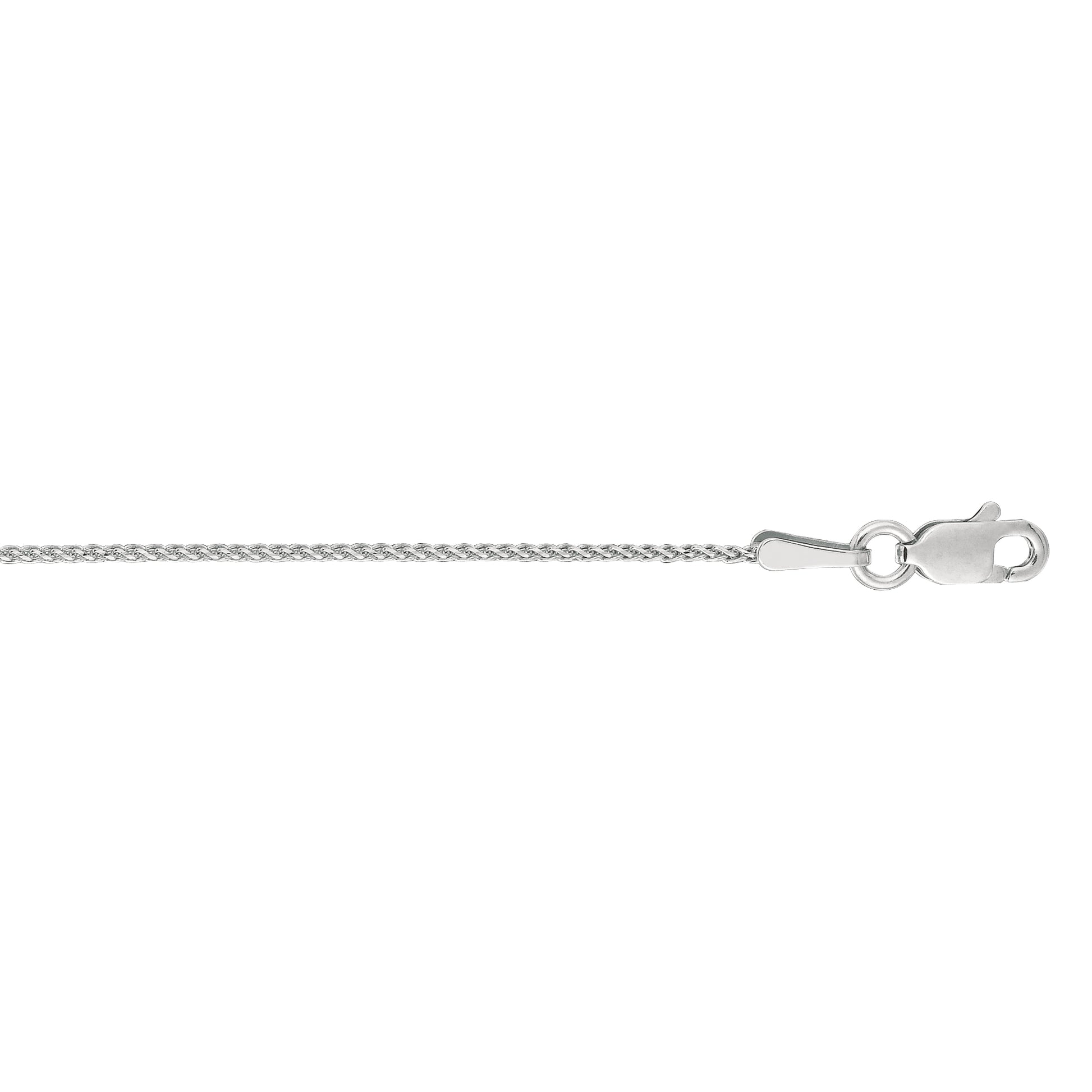 Royal Chain 14K Gold 1mm Diamond Cut Round Wheat Chain DWSP25