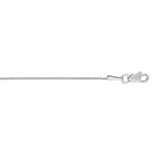 Royal Chain 14K Gold 1mm Diamond Cut Round Wheat Chain DWSP25