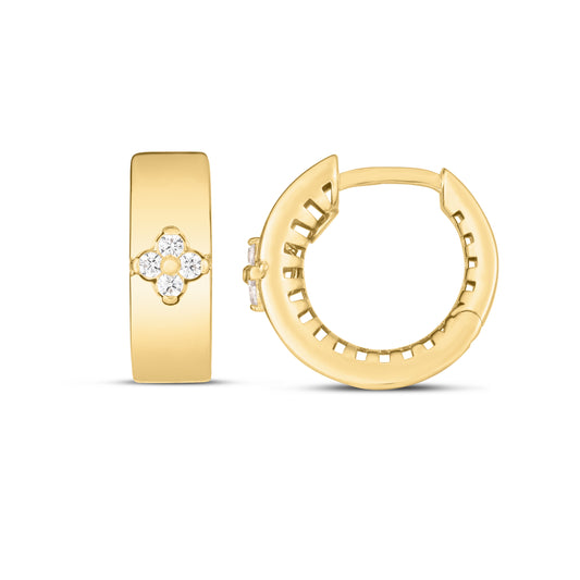 Royal Chain 14K Trilogy Diamond Clover Earring E14716