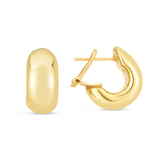 Royal Chain 14K Gold Small Omega C-Hoops E14988