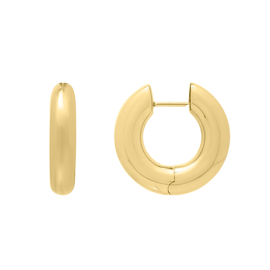 Royal Chain 14K Gold Round Large Electroform Hoops E15934