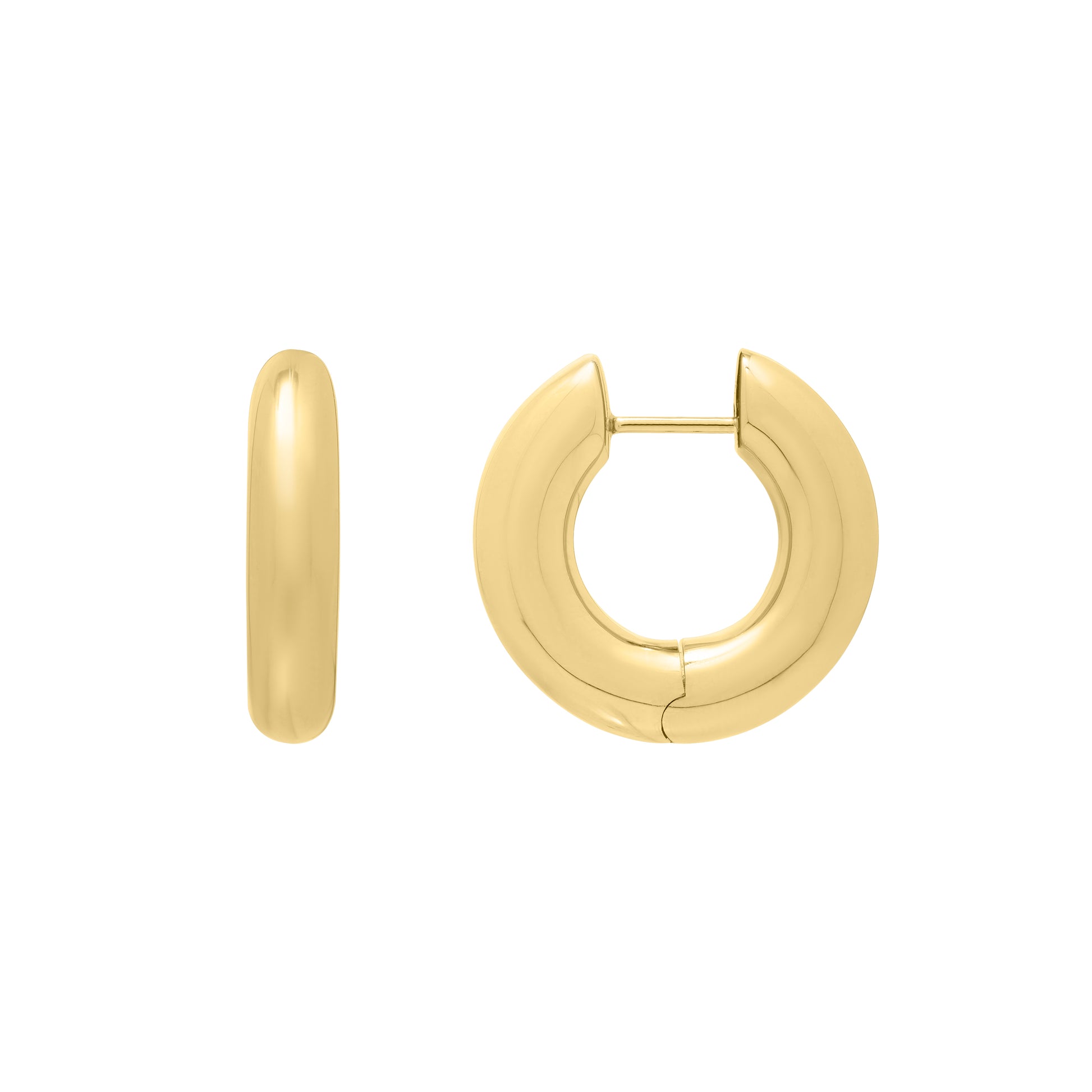 Royal Chain 14K Gold Round Large Electroform Hoops E15934
