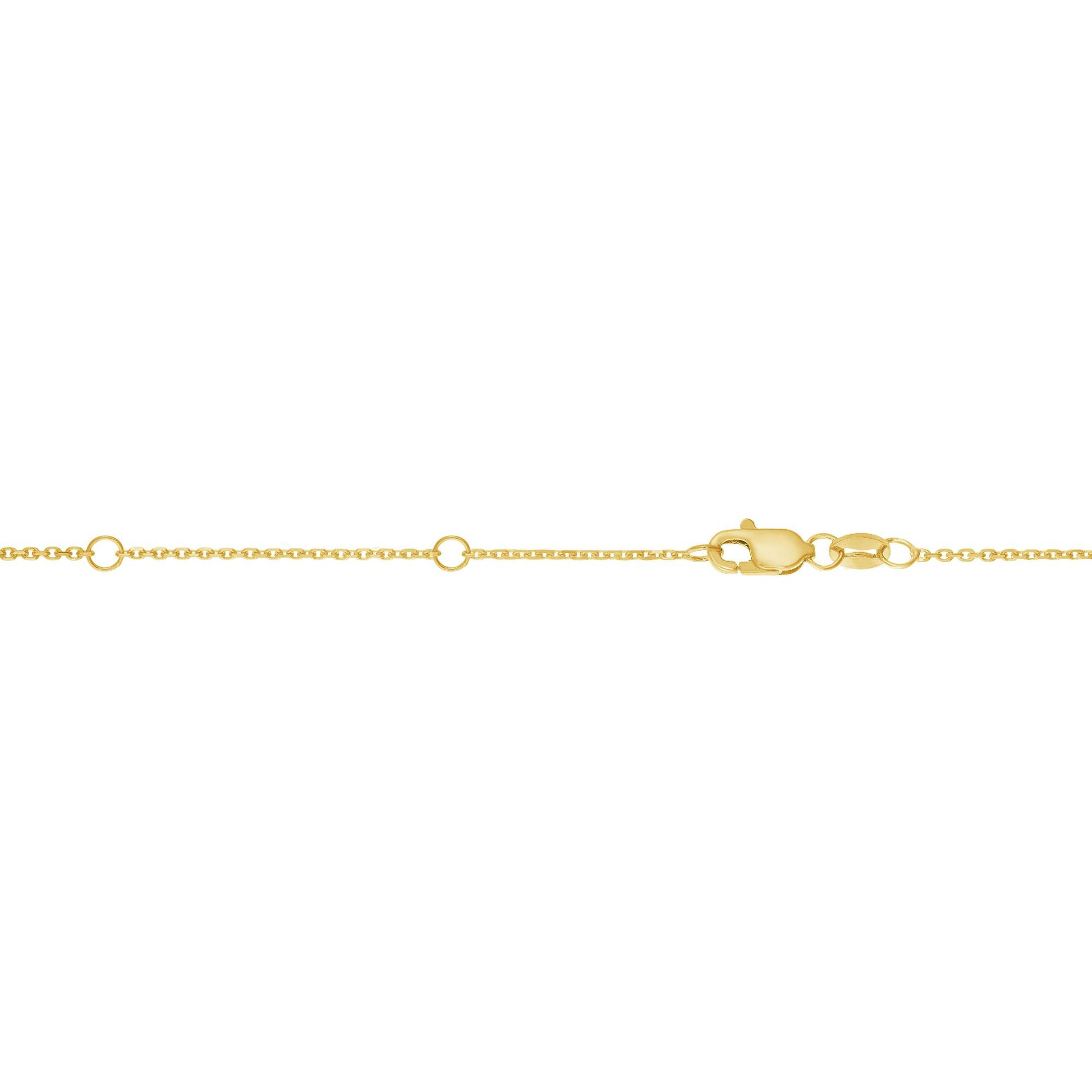 Royal Chain 14K Gold 0.87mm Double Extendable Diamond Cut Cable Chain EECAB025