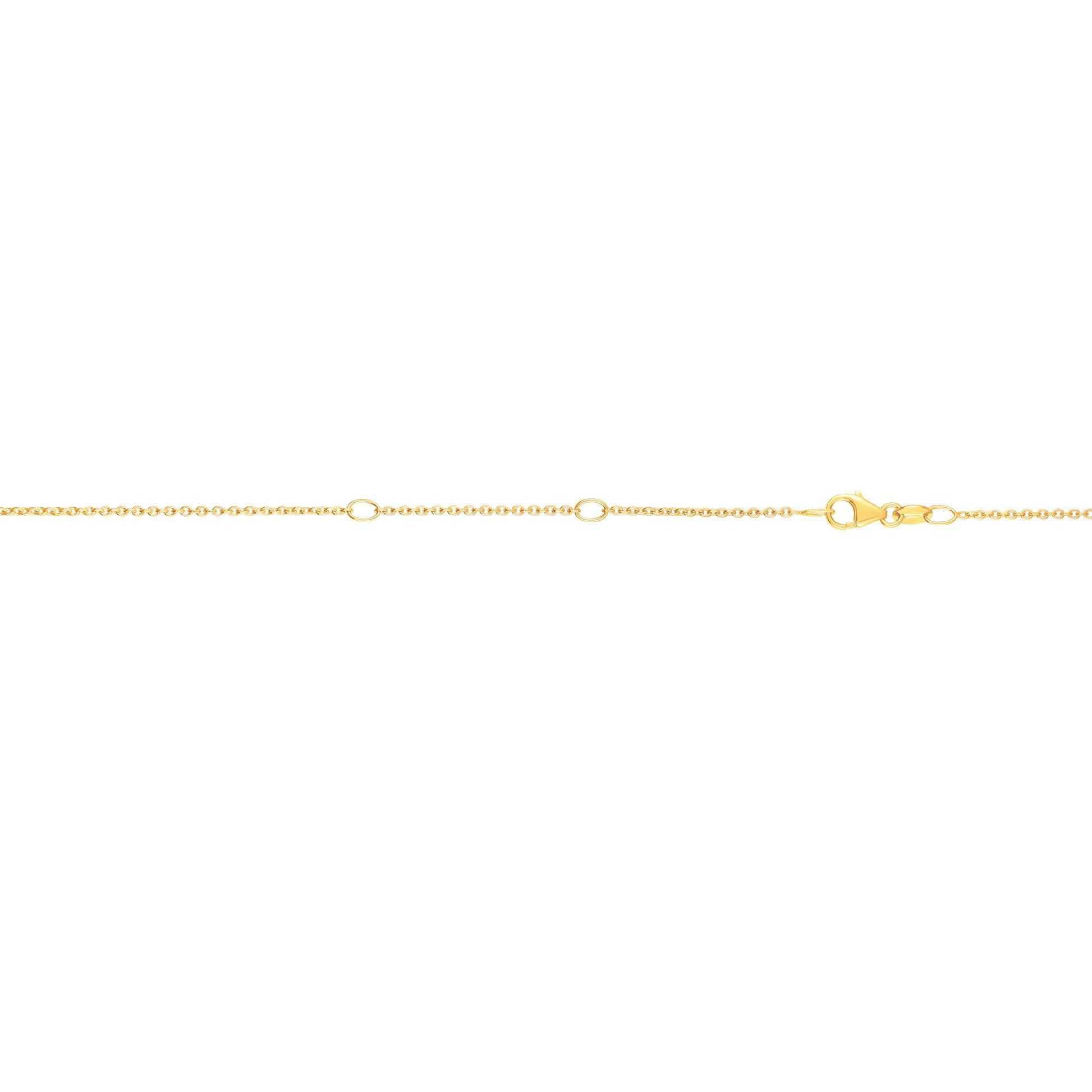 Royal Chain 14K Gold 1.1mm Double Extendable Diamond Cut Cable Chain EECAB030