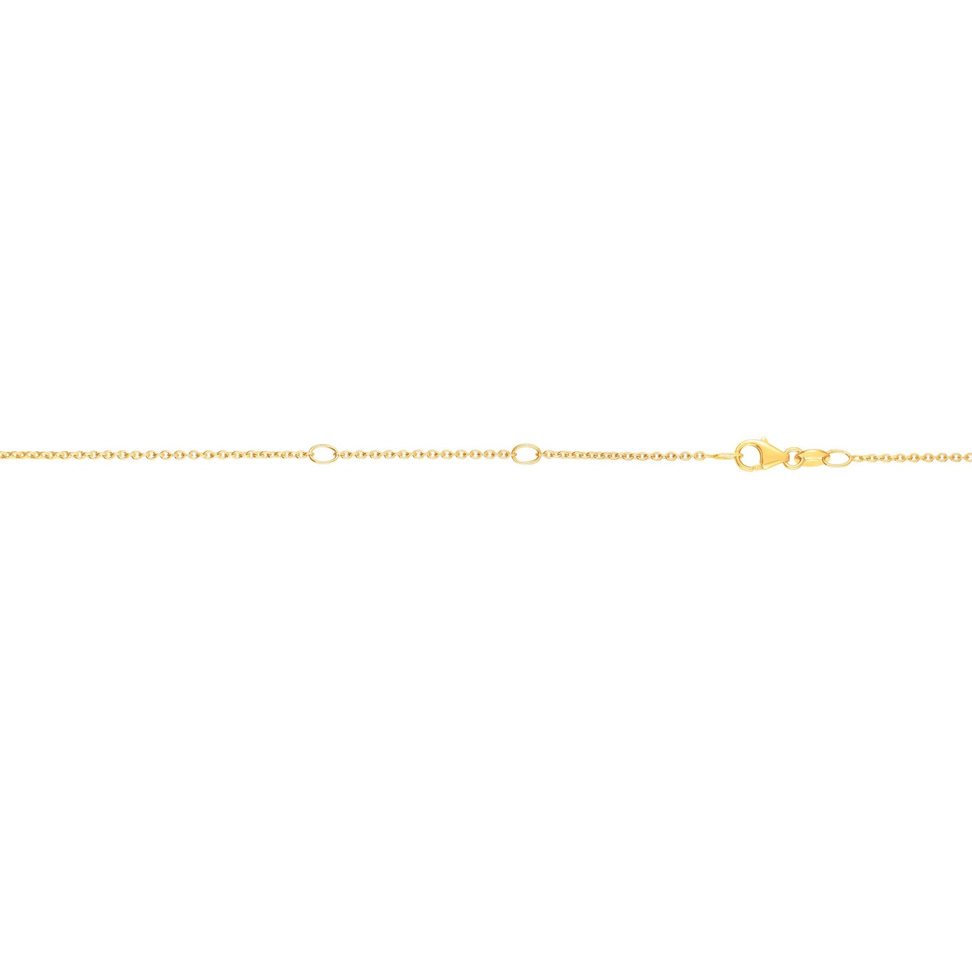 Royal Chain 14K Gold 1.3mm Double Extendable Diamond Cut Cable Chain EECAB035
