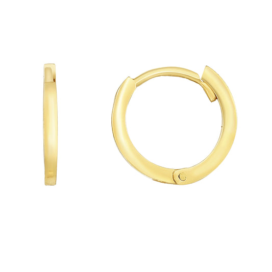 Royal Chain 14K Gold Thin Polished Huggie Earring ER10381