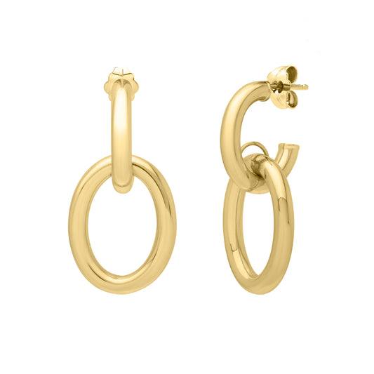 Royal Chain 14K Interlocking Link Earrings  ER11166