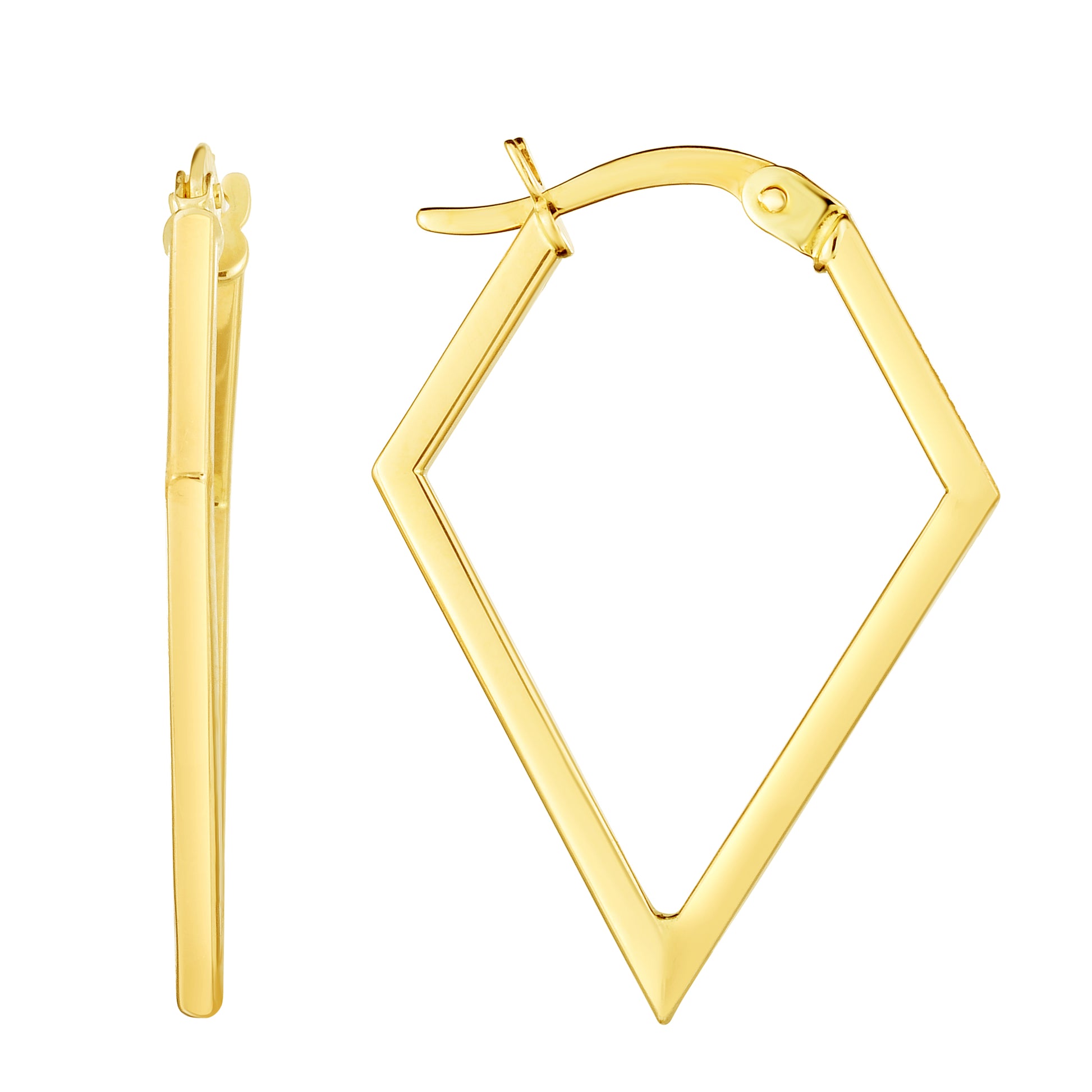 Royal Chain 14K Gold Geometric Hoop Earrings ER12023
