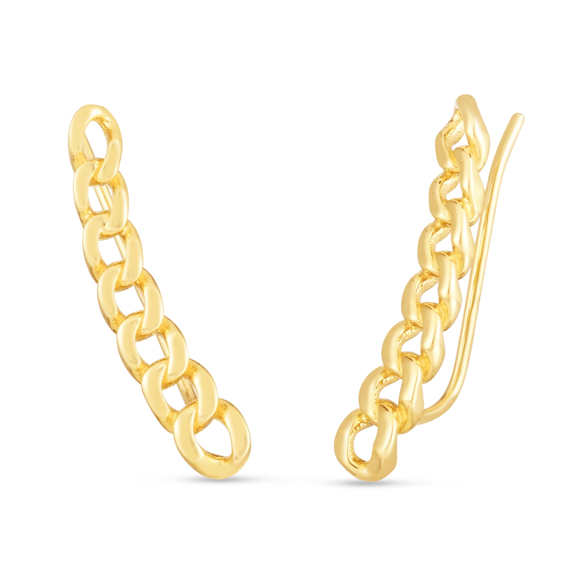 Royal Chain 14K Climber Curb Earring ER13219
