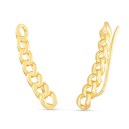 Royal Chain 14K Climber Curb Earring ER13219