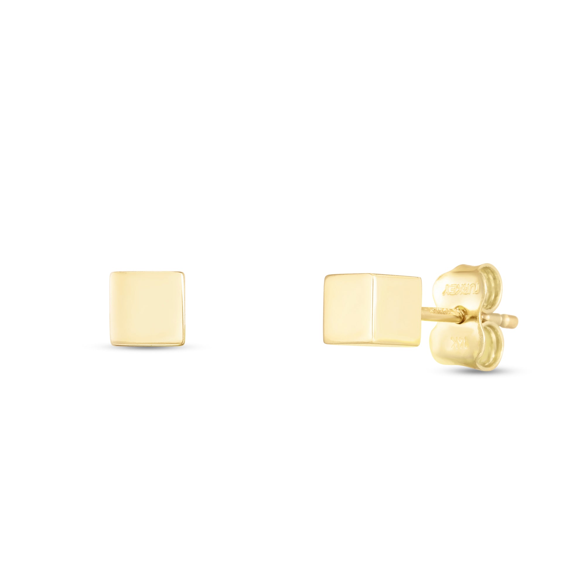 Royal Chain 14K Cube Stud Earrings ER13292