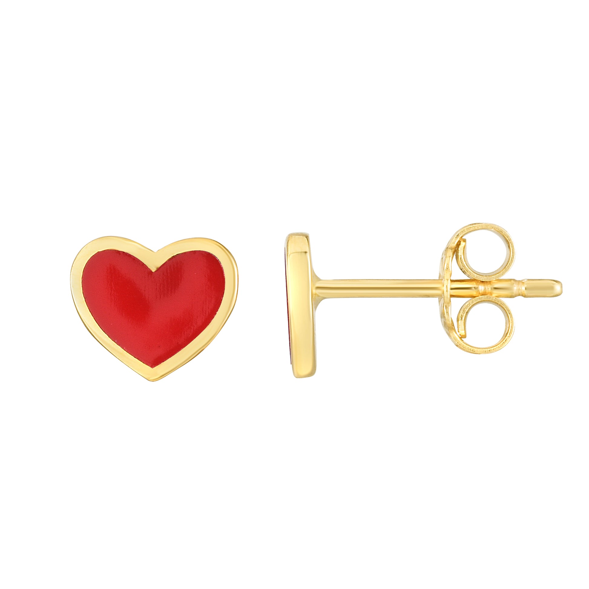 Royal Chain 14K Heart Enamel Earrings ER13481