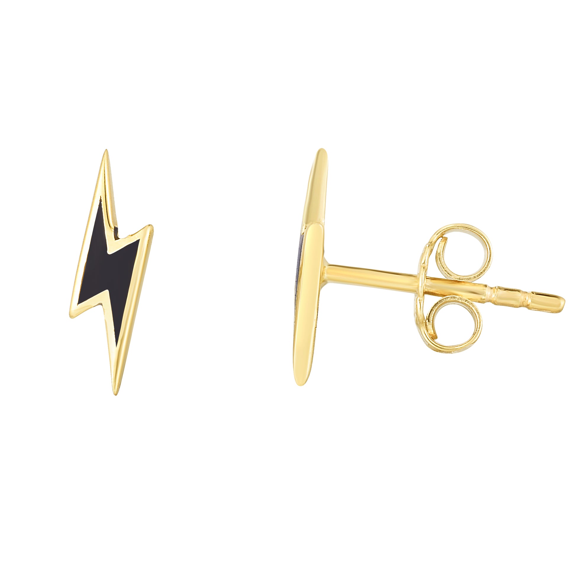 Royal Chain 14K Lightning Bolt Enamel Earrings ER13482