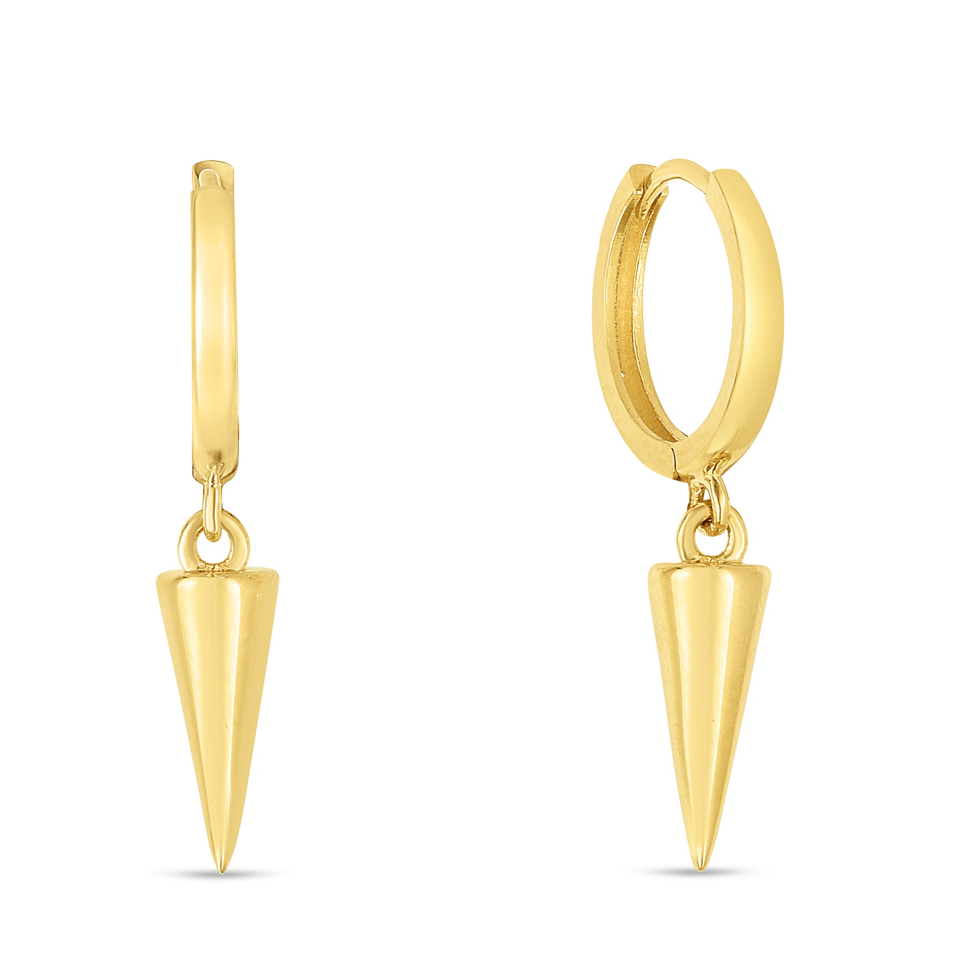 Royal Chain 14K Gold Spike Drop Earrings ER13806