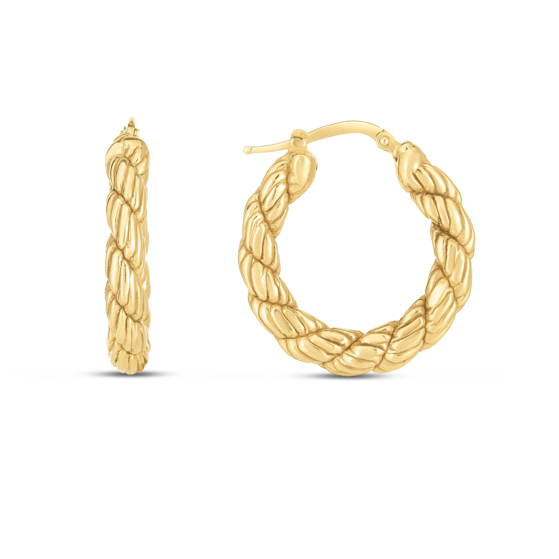 Royal Chain 14K Rope Hoop Earrings ER14662
