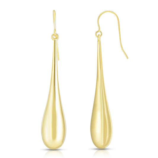 Royal Chain 14K Gold Large Polished Graduated Tear Drop Earring ER1689