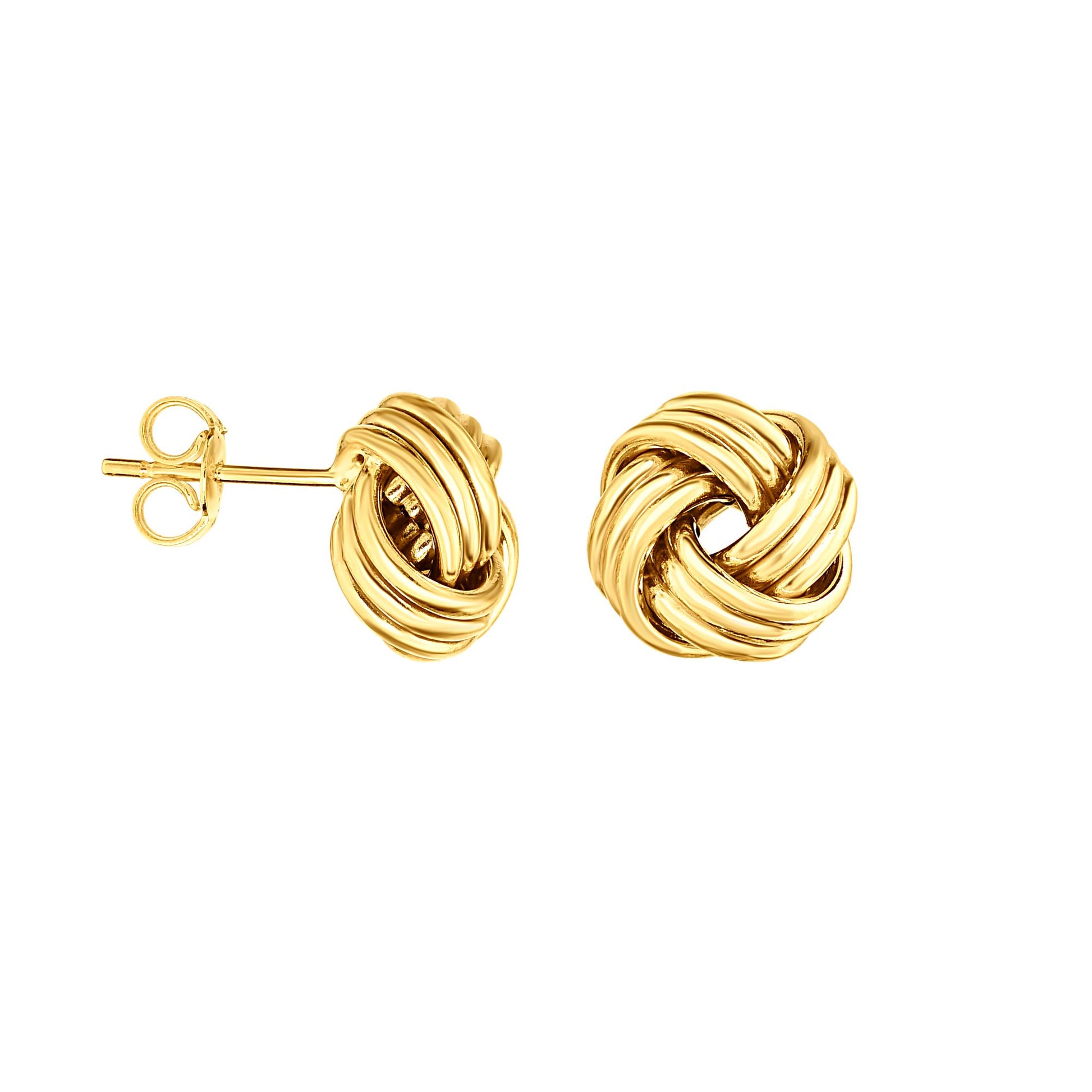 Royal Chain 14K Gold Medium Multi-Row Love Knot Stud Earring ER2686