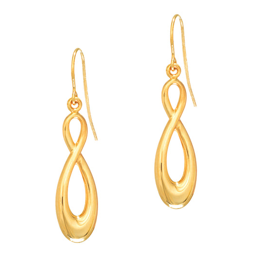 Royal Chain 14K Gold Polished Infinity Drop Earring ER3463