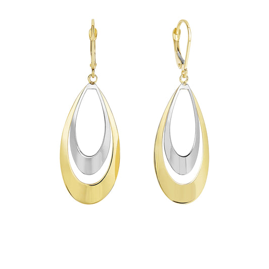 Royal Chain 14K Gold Tear Drop Dangle Earring ER3505