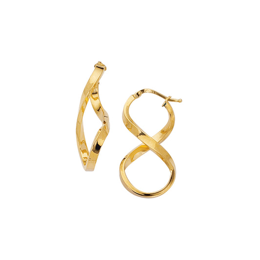 Royal Chain 14K Gold Infinity Freeform Earring ER38