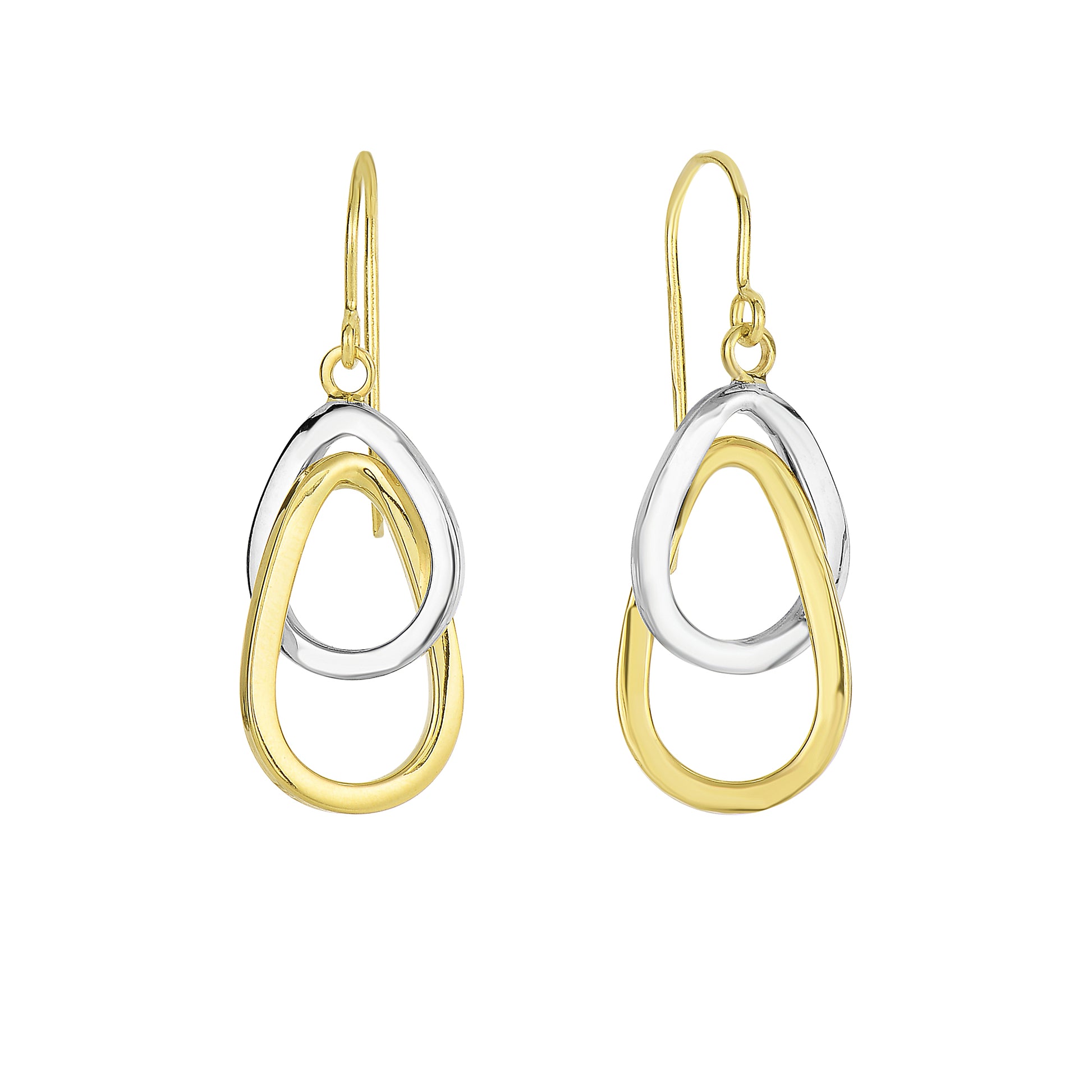 Royal Chain 14K Gold Interlocked Ovals Drop Earring ER3918