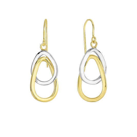 Royal Chain 14K Gold Interlocked Ovals Drop Earring ER3918