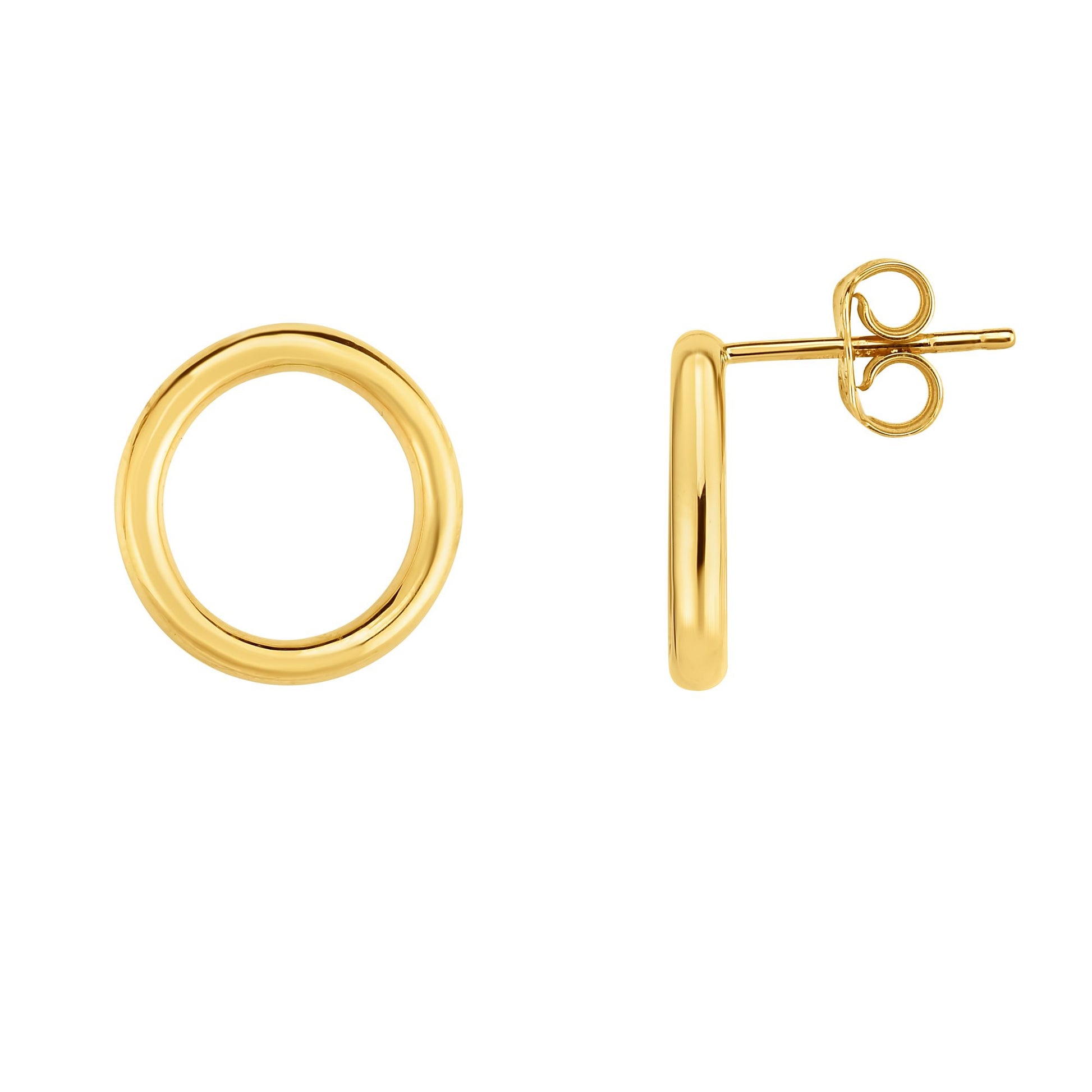 Royal Chain 14K Gold Open Circle Stud Earring ER6182