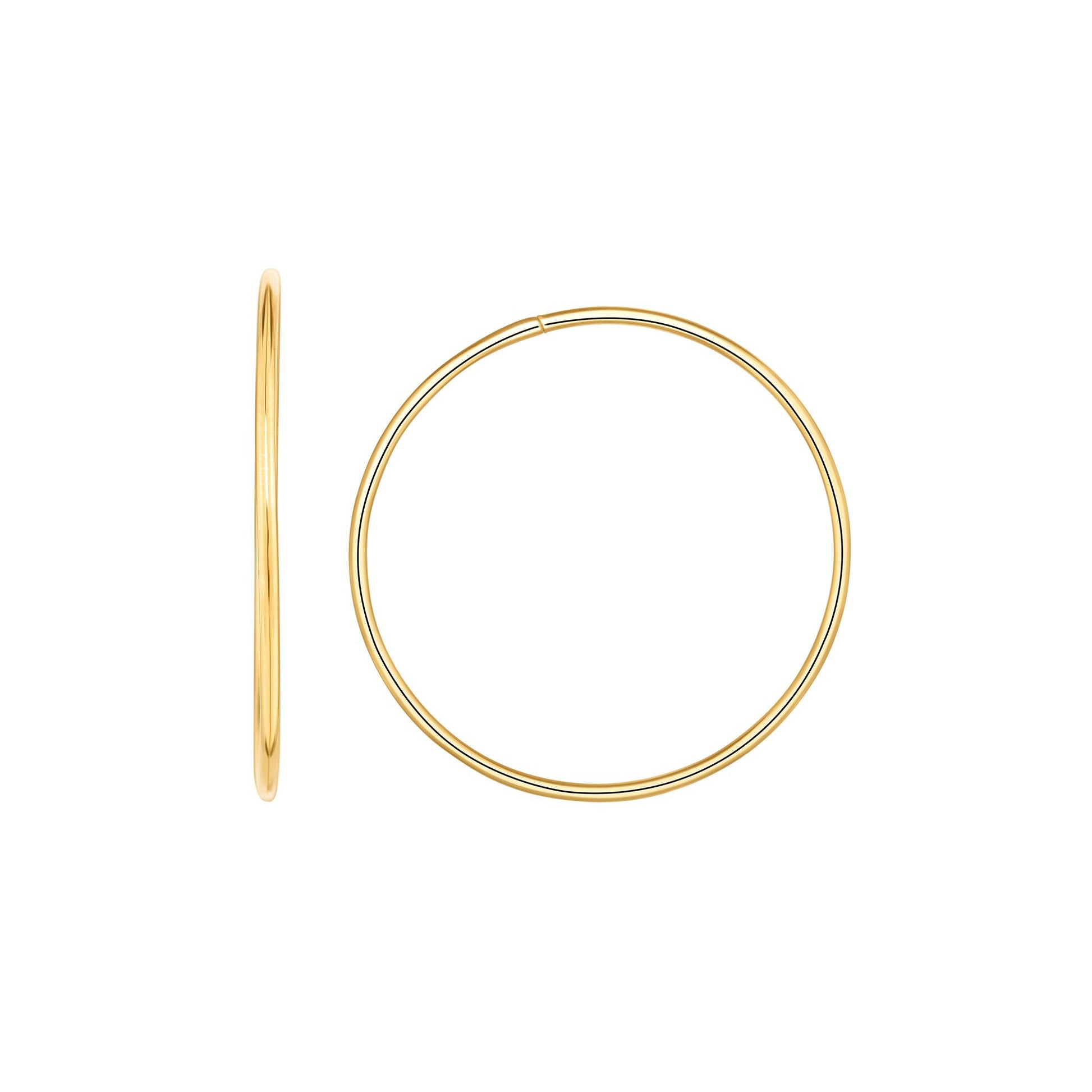 Royal Chain 14K Gold 1.2x30mm Endless Hoops ER6571