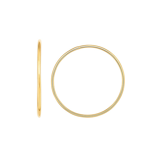 Royal Chain 14K Gold 1.2x30mm Endless Hoops ER6571